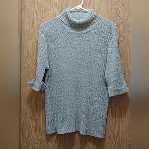 Grey Turtleneck Sweater Ladies Extra Large 16/18 Kathie Lee Collection Vintage